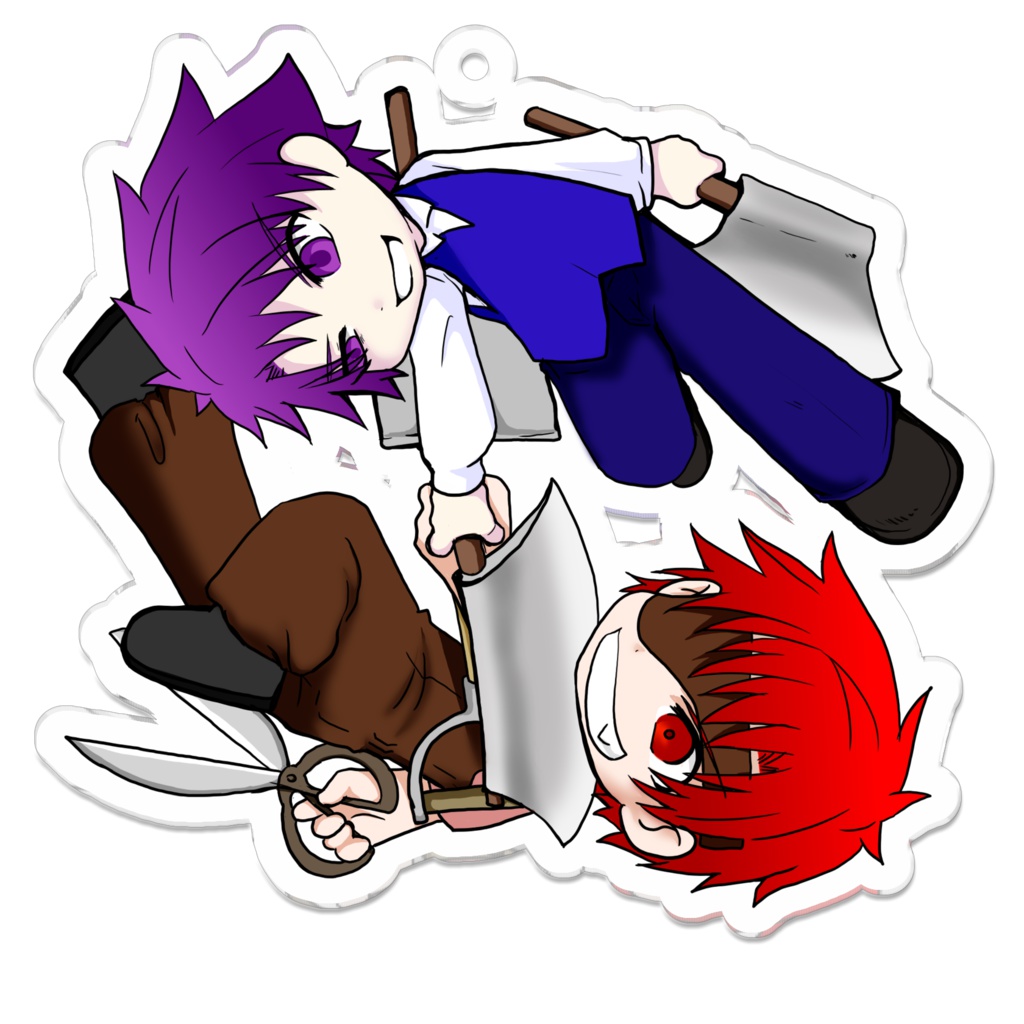 双子のアクリルキーホルダー