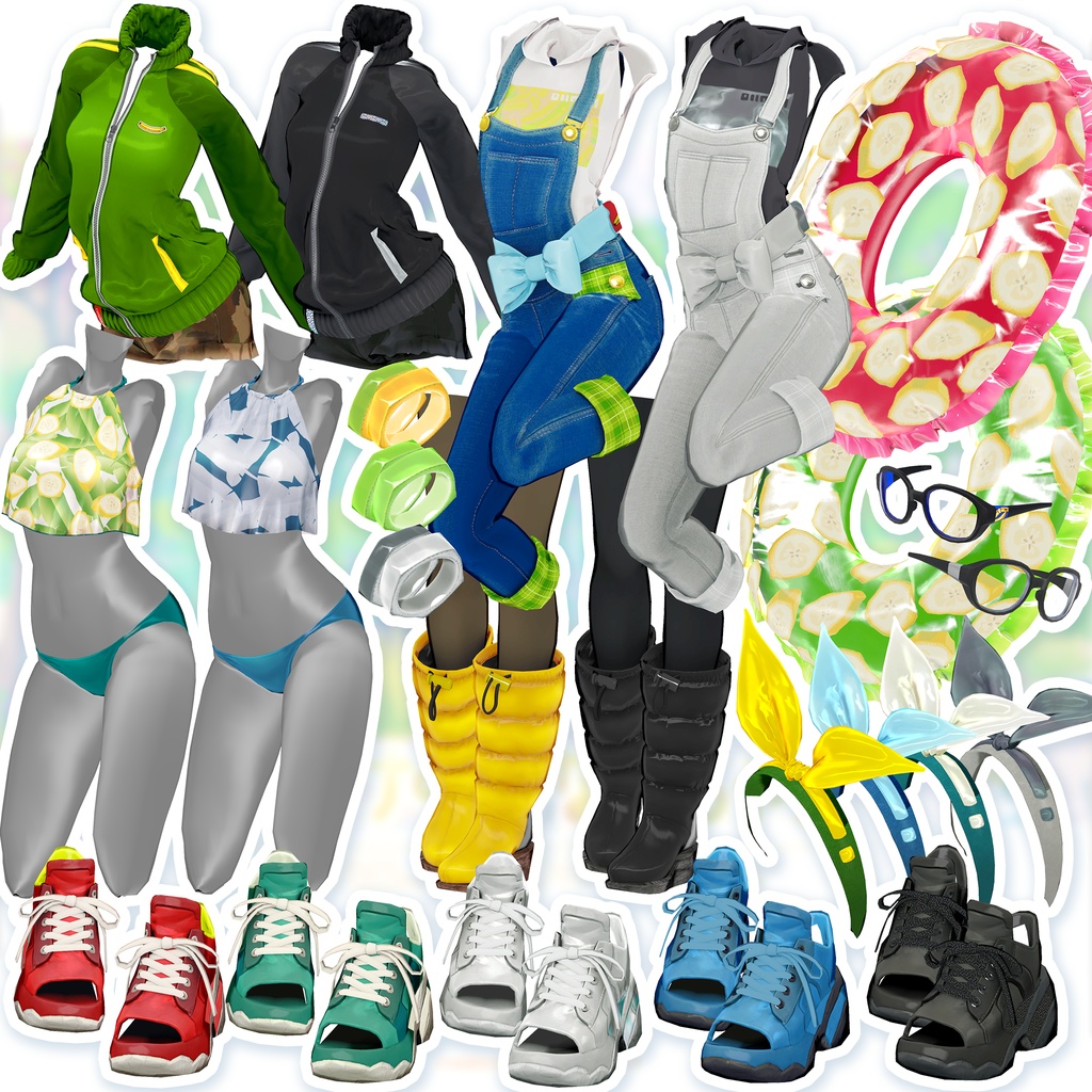 オリジナル3Dモデル バナナのばななちゃん