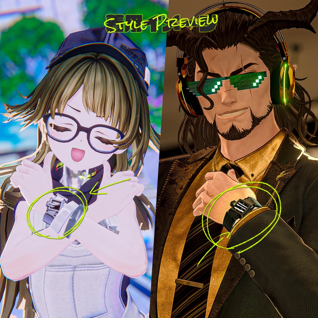 オリジナル3D装飾品 CYBER WATCH