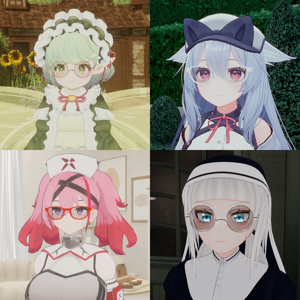 3D装飾品 - シンプルメガネ