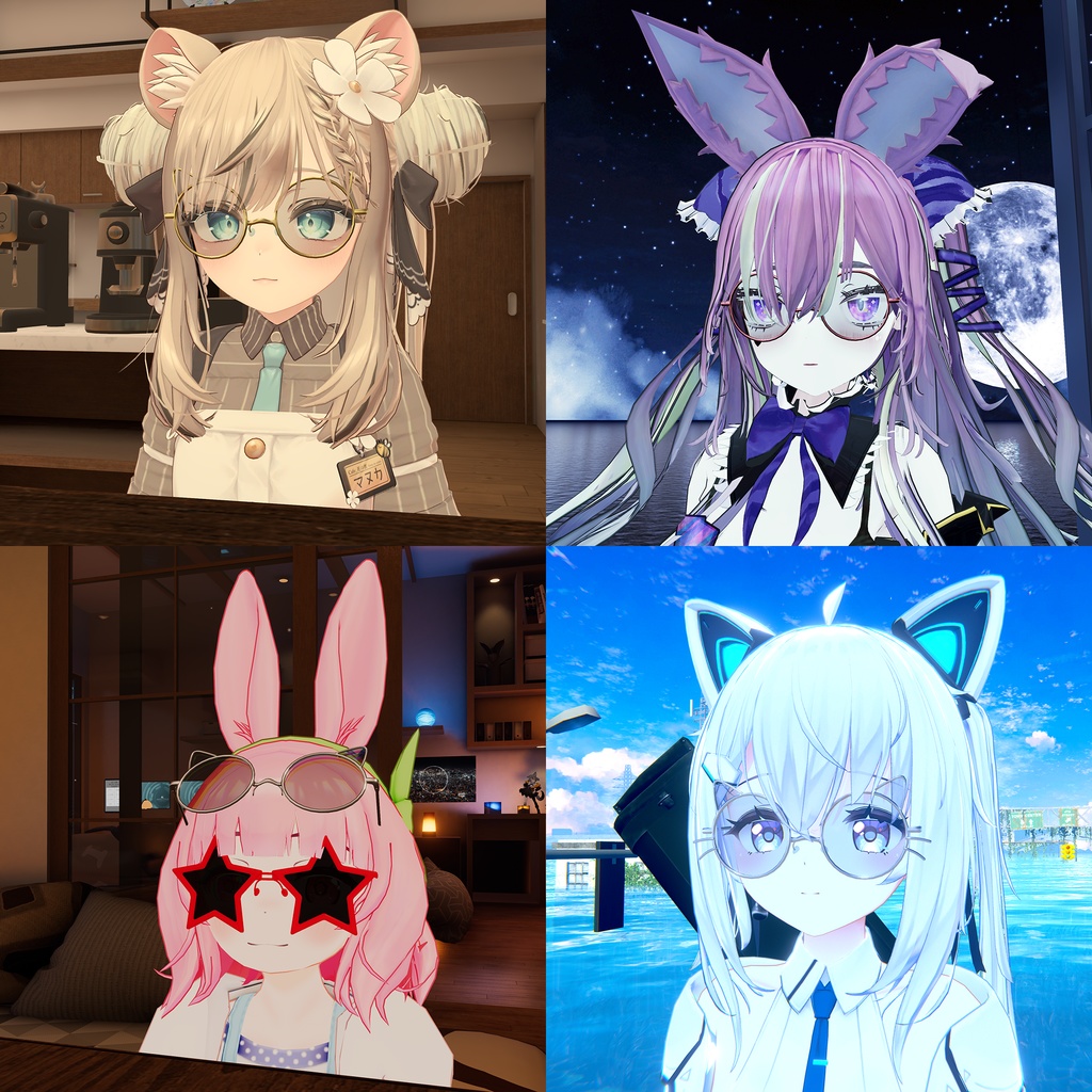 3D装飾品 - シンプルメガネ