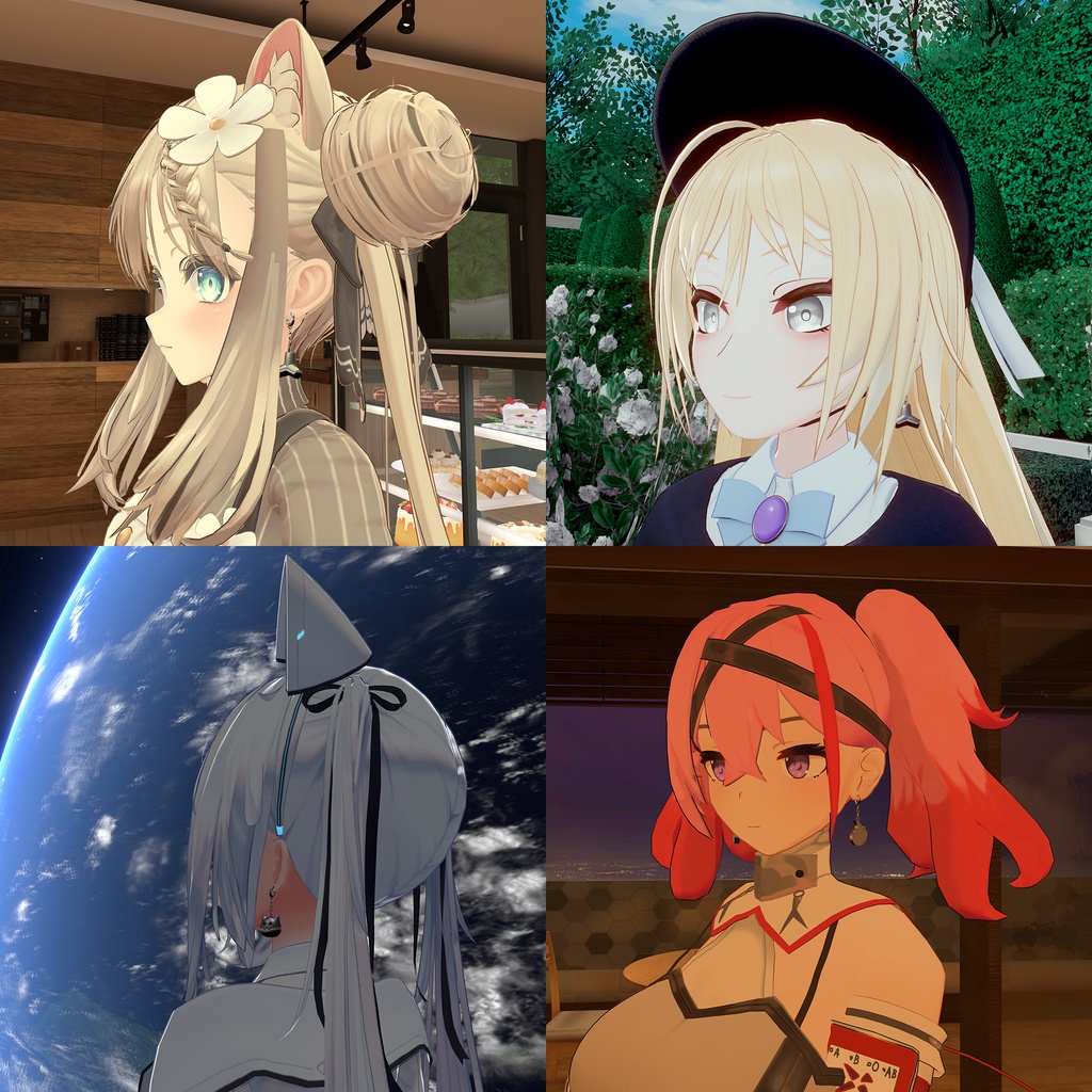 3D装飾品 - 謎イヤリング