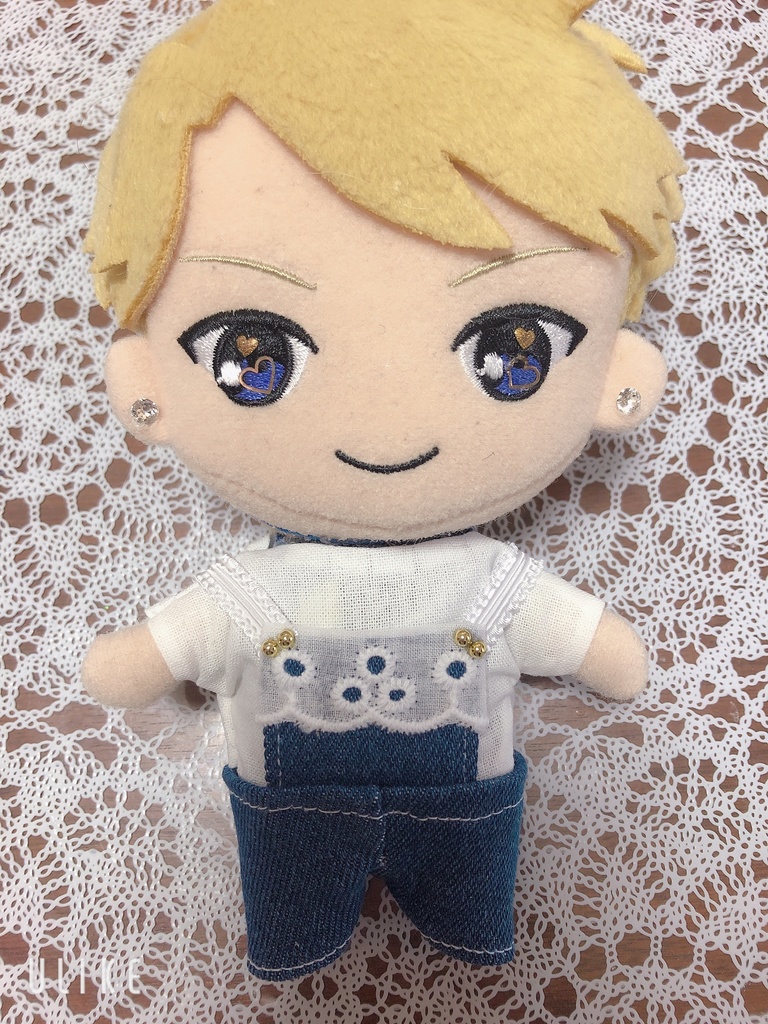 ぬい服 サロペット白