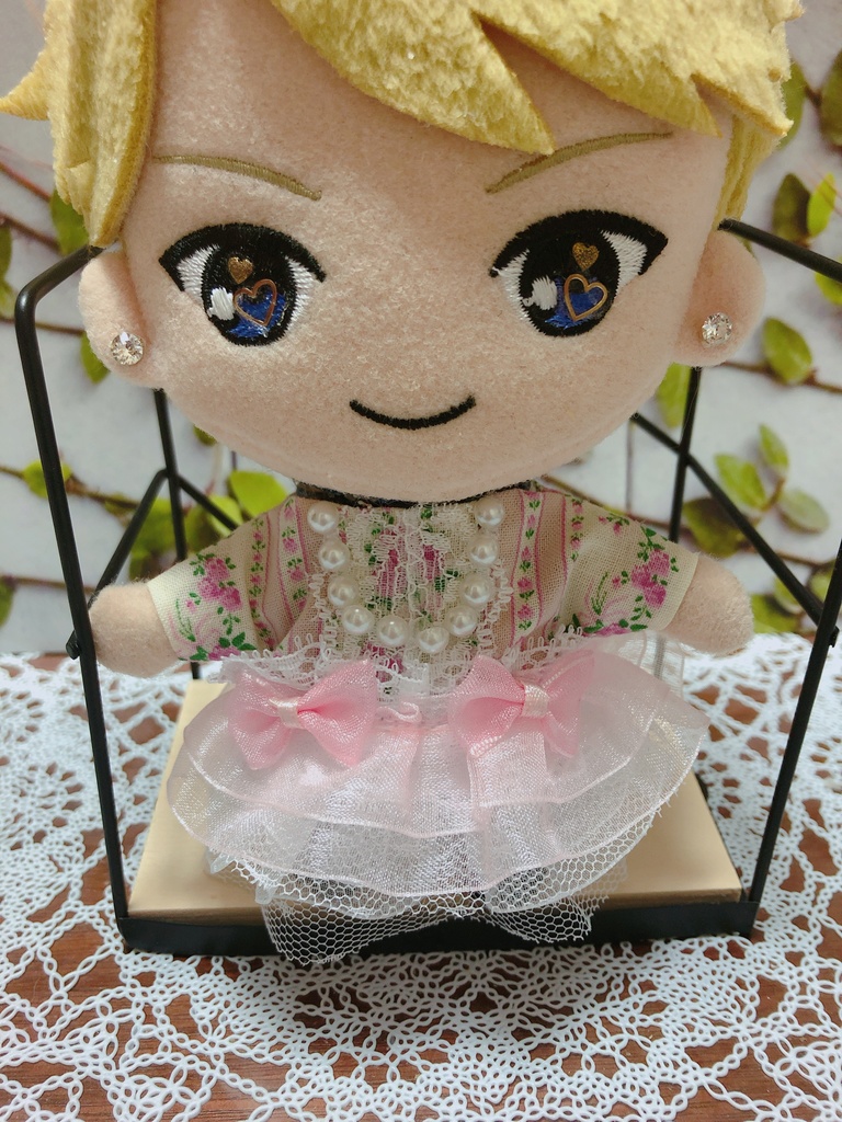 ぬい服 ふりるワンピ(ぴんくりぼん)