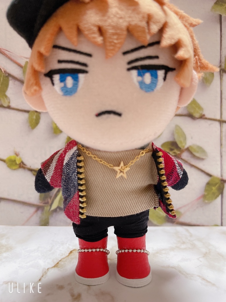 ぬい靴10-12cm 赤黒ver.