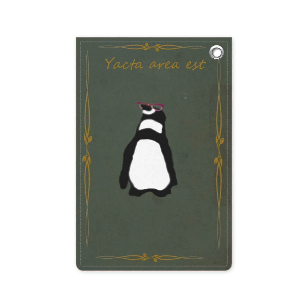 洋書風　ペンギンパスケース