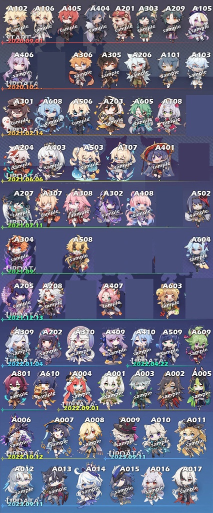 Genshin Impact 原神 魈 鍾離 ウェンティ タルタリヤ ディルック