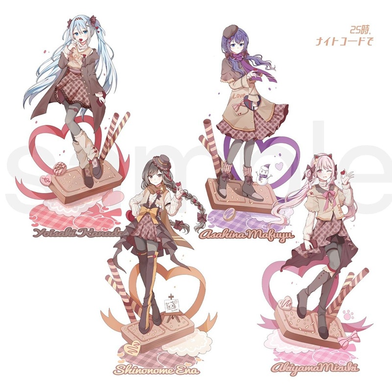 プロジェクトセカイ プロセカ 暁山瑞希 朝比奈まふゆ 東雲絵名 宵崎奏 アクリルスタンド アクリルキーホルダー 缶バッジ