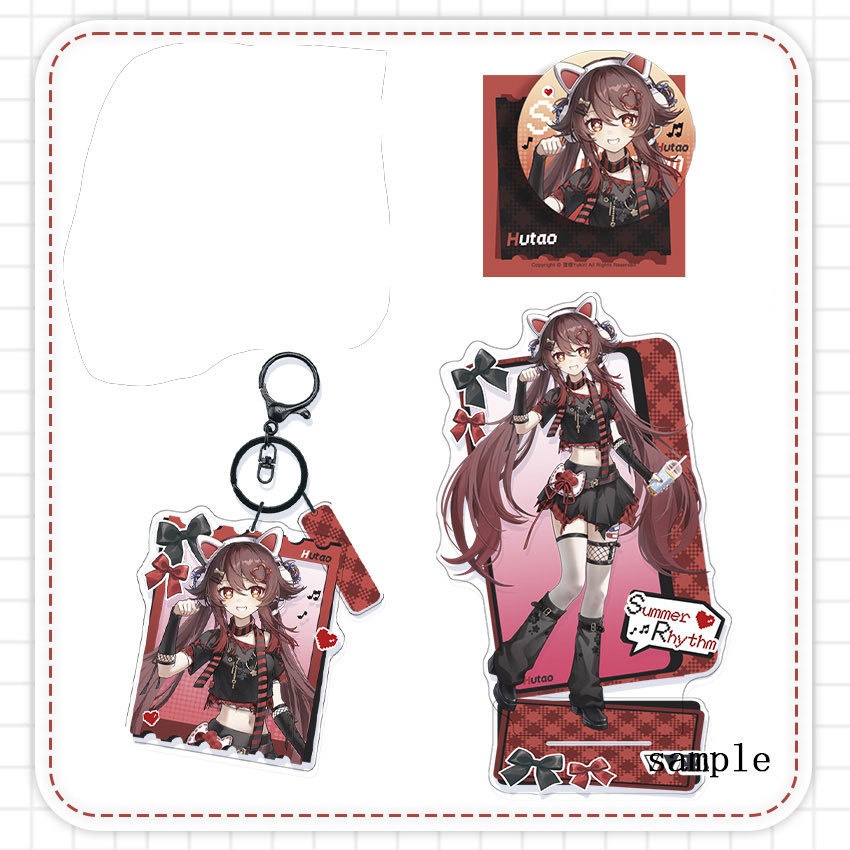 Genshin Impact genshinimpact 原神 フータオ 胡桃 hutao アクリルスタンド アクリルキーホルダー 缶バッジ