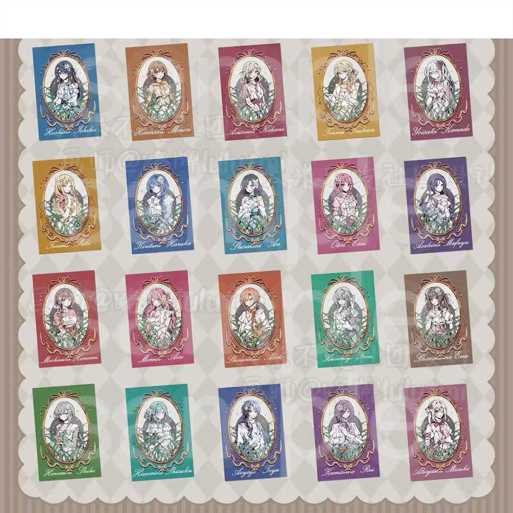 プロジェクトセカイ プロセカ 暁山瑞希 朝比奈まふゆ 東雲絵名 宵崎奏 星乃一歌 天馬咲希 望月穗波 日野森志歩 日野森雫 桃井愛莉 桐谷遥 花里みのり 青柳冬弥 東雲彰人 小豆沢こはね 白石杏 神代類 天馬司 鳳えむ 草薙寧々 アクリルスタンド 缶バッジ 色紙