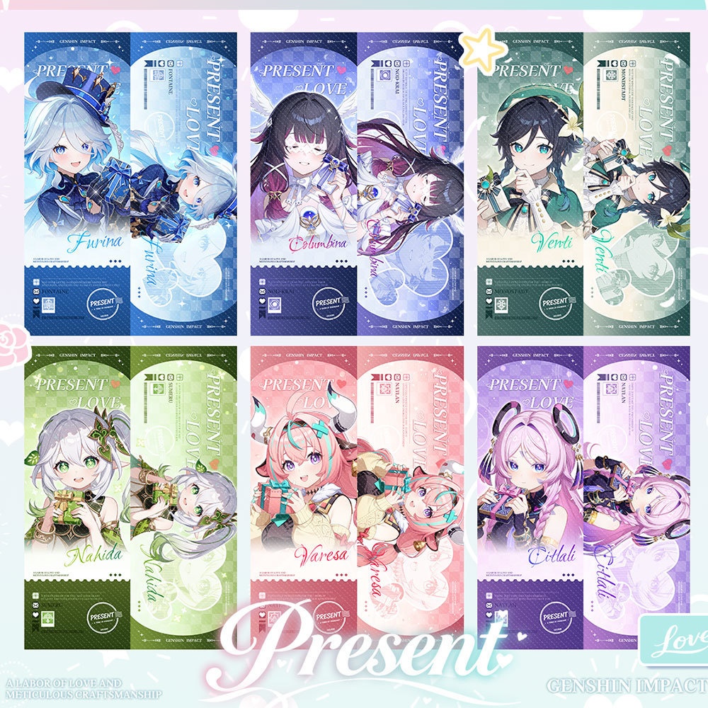 Genshin Impact genshinimpact 原神 コロンビーナ フリーナ ナヒーダ ウェンティ シトラリ ヴァレサ アクリルスタンド アクリルキーホルダー 缶バッジ 色紙 ブックマーク