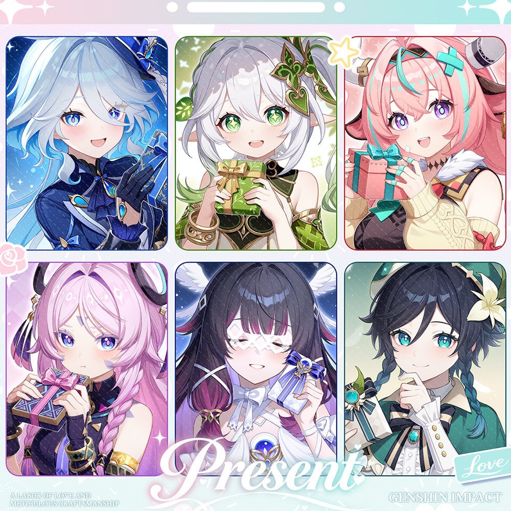 Genshin Impact genshinimpact 原神 コロンビーナ フリーナ ナヒーダ ウェンティ  シトラリ ヴァレサ アクリルスタンド アクリルキーホルダー 缶バッジ 色紙 ブックマーク