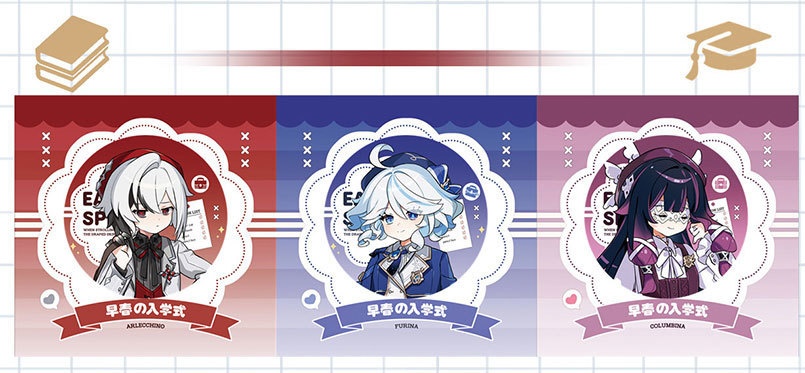 GenshinImpact genshin impact 原神 フリーナ コロンビーナ アルレッキーノ アクリルスタンド 缶バッジ アクリルキーホルダー