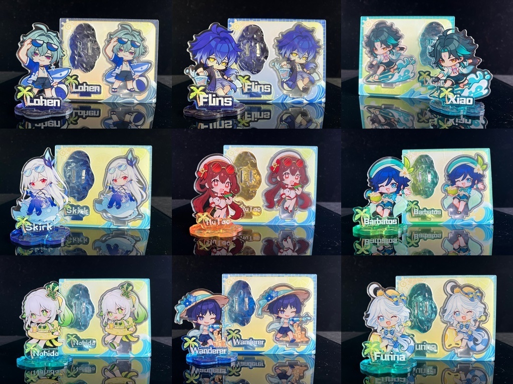 Genshin Impact 原神 ウェンティ 胡桃 魈 ナヒーダ スカラマシュ フリーナ ローエン フリンズ スカーク アクリルスタンド