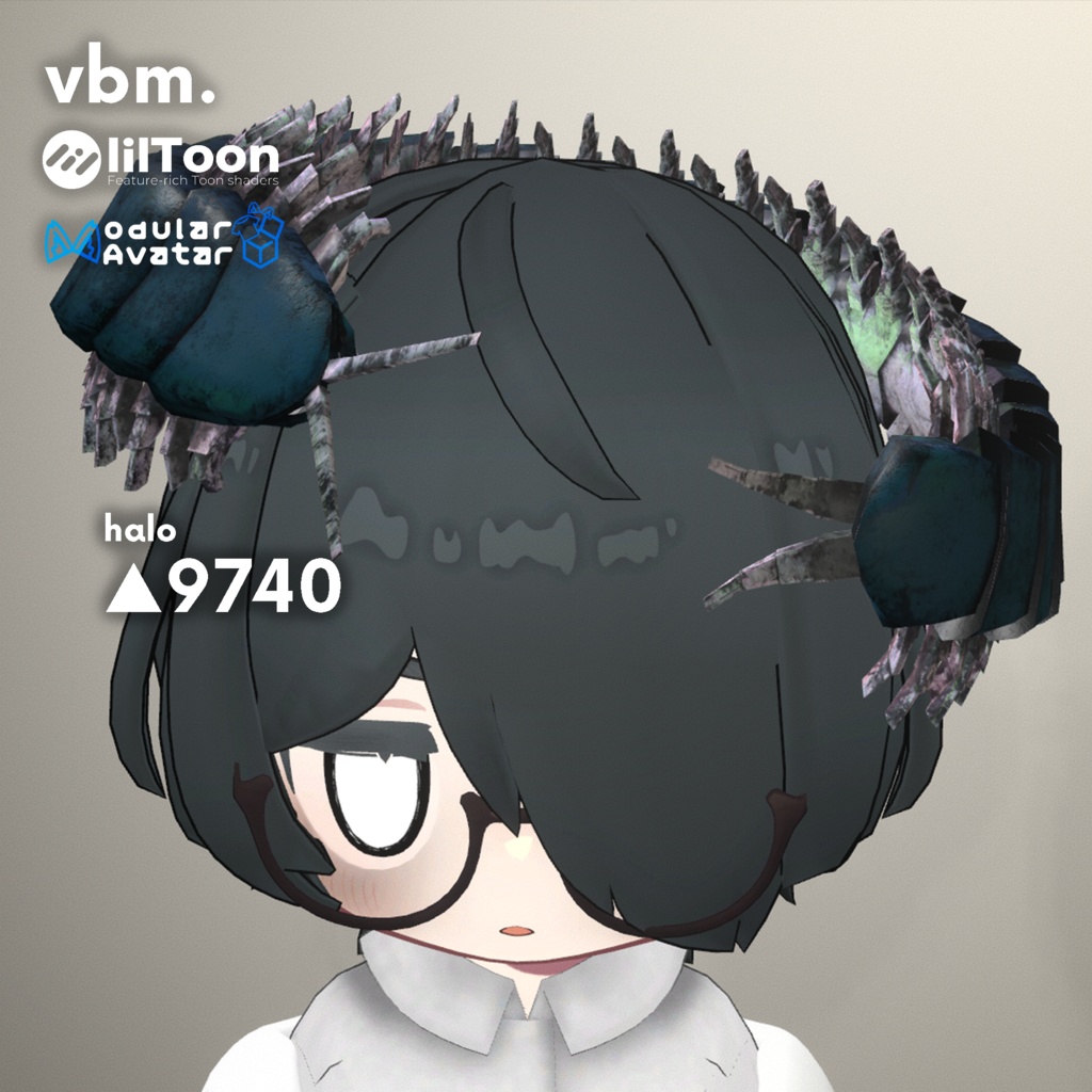 【MA対応】大ムカデ尻尾とヘイロー Centipede Tail and Halo【全アバター対応】