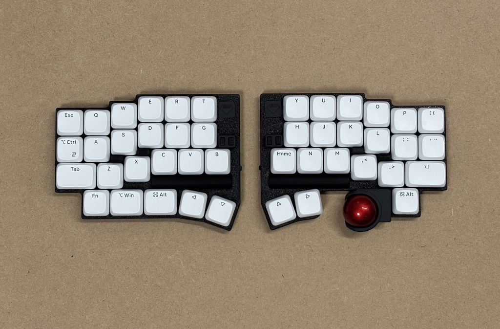 DYA Dash トラックボール・タッチセンサー付き無線分割キーボードキット