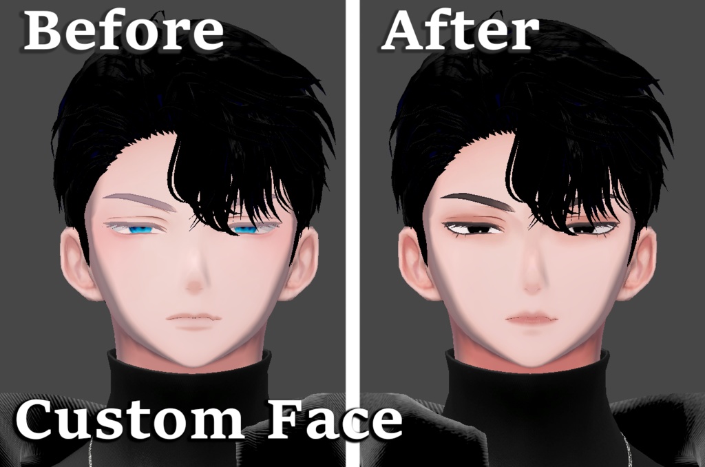 【水瀬(Minase)専用】 Makeup Texture + Simple Black Eye Texture