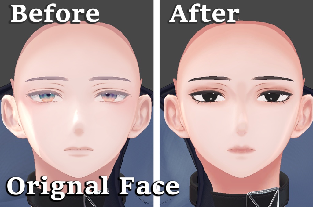 【水瀬(Minase)専用】 Makeup Texture + Simple Black Eye Texture