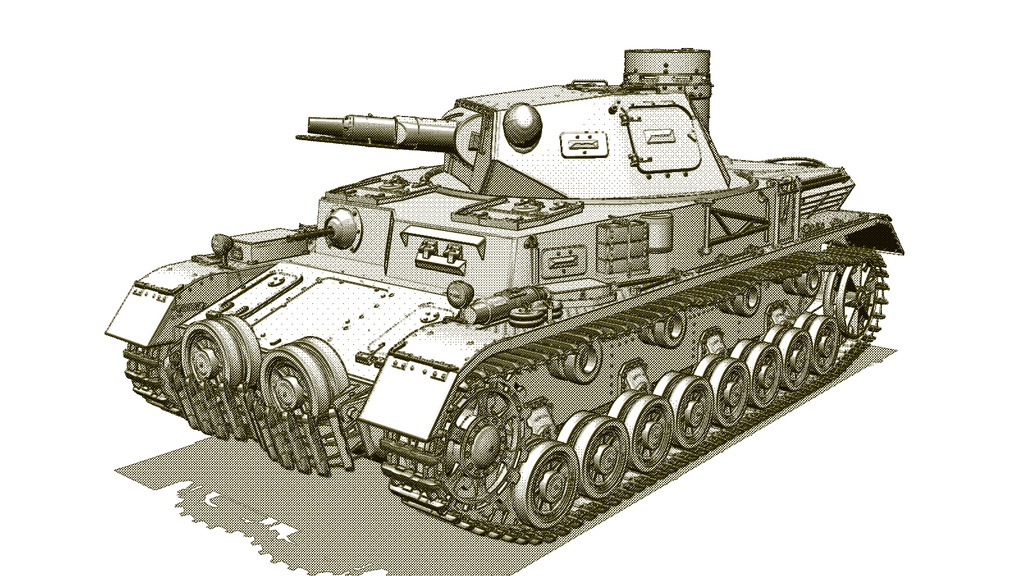 IV号戦車A型(CLIPSTUDIOPAINT 3Dデータ仕様)