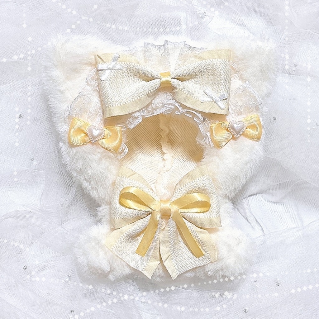 おすわりぬい服 11cm ねこ 黄色 ちびぐるみ