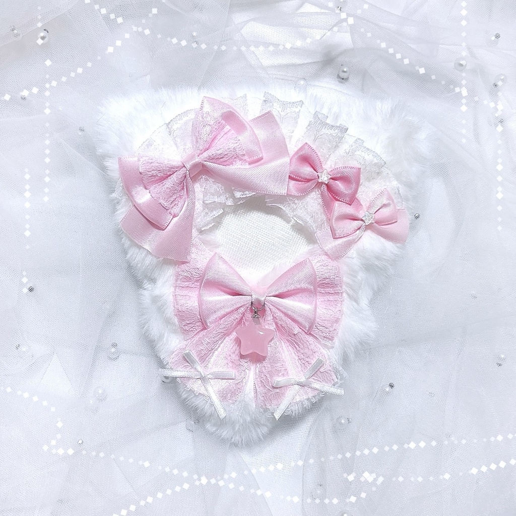 ぬい服 10cm ねこ ピンク 星