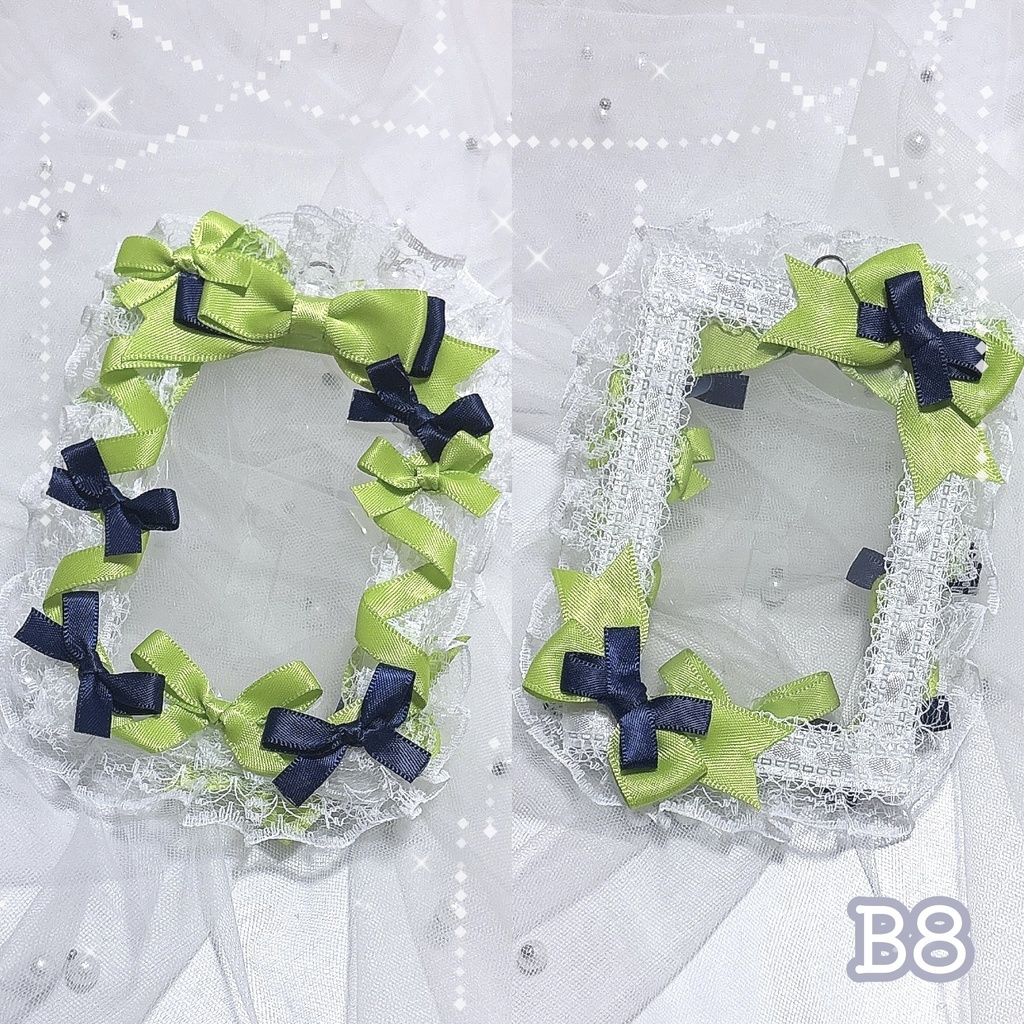 B8 両面使用可能 トレカケース 黄緑×青