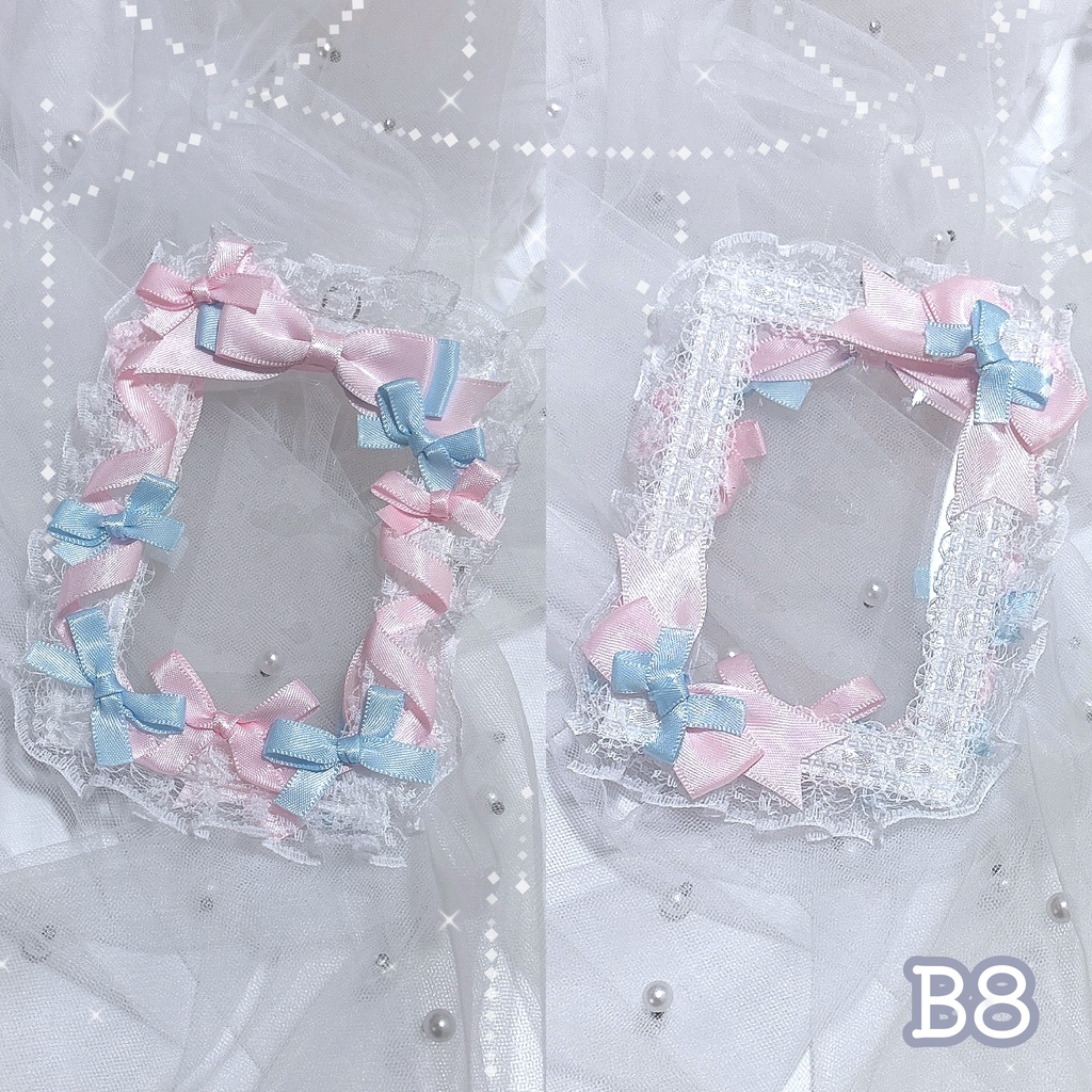 B8 両面使用可能 トレカケース ピンク×水色