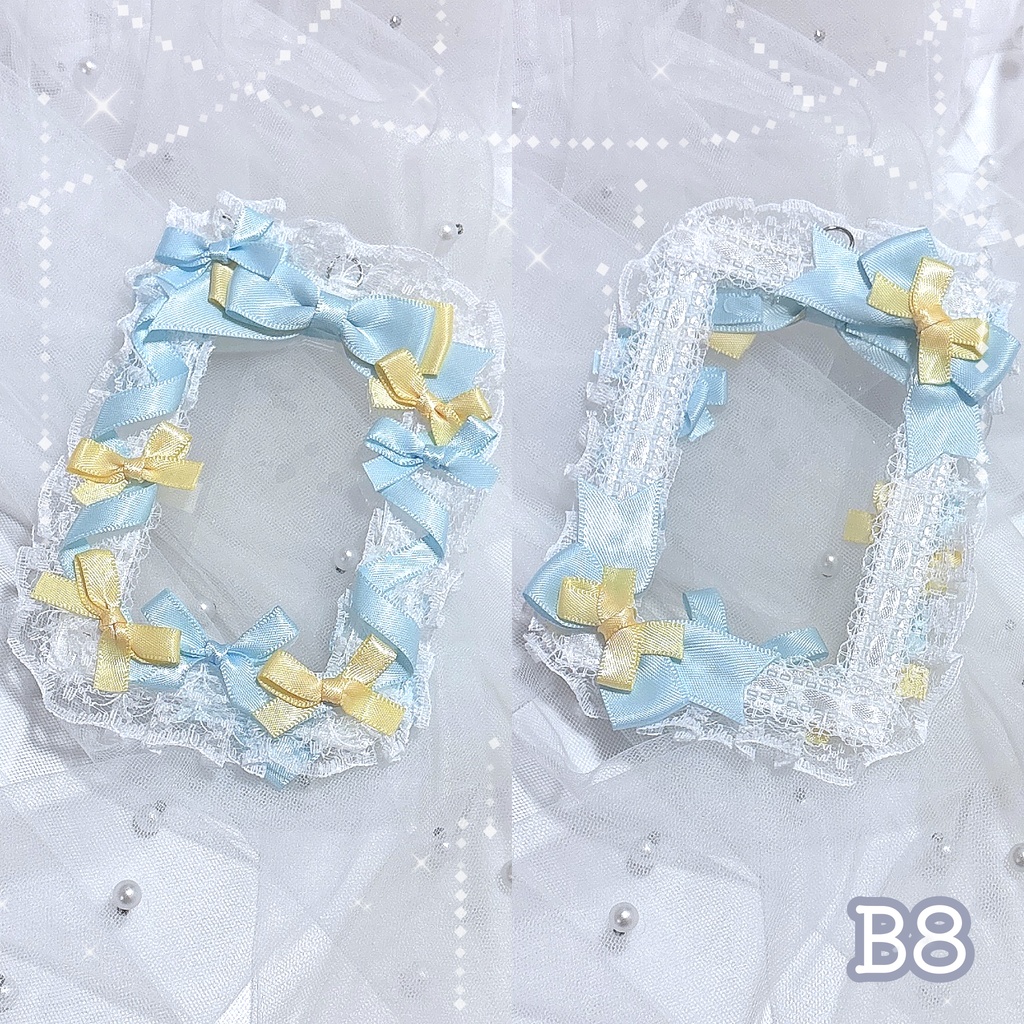 B8 両面使用可能 トレカケース 水色×黄色