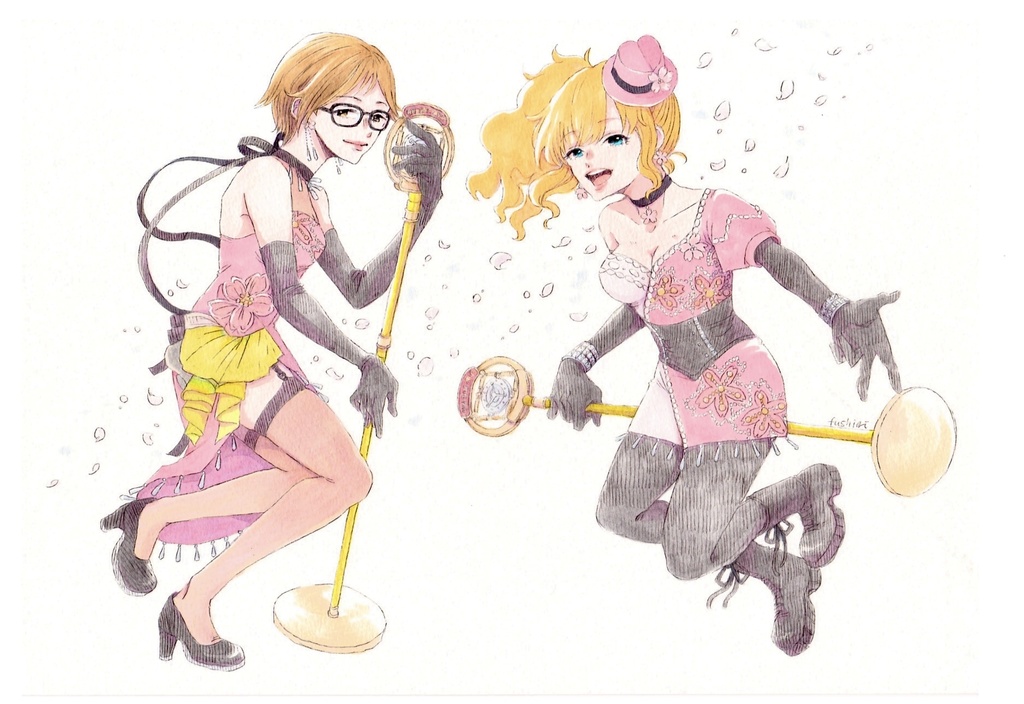 額装イラスト原画・サクラブロッサム