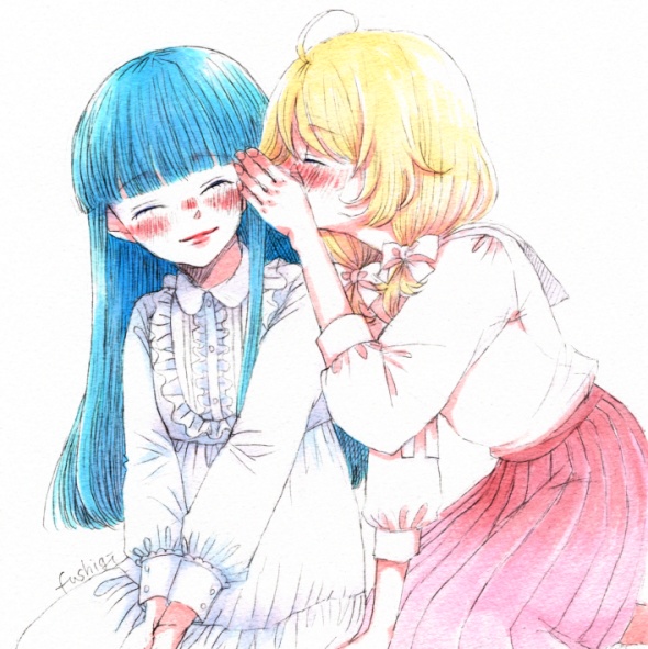 ガラスカボションキーホルダー・こずゆき