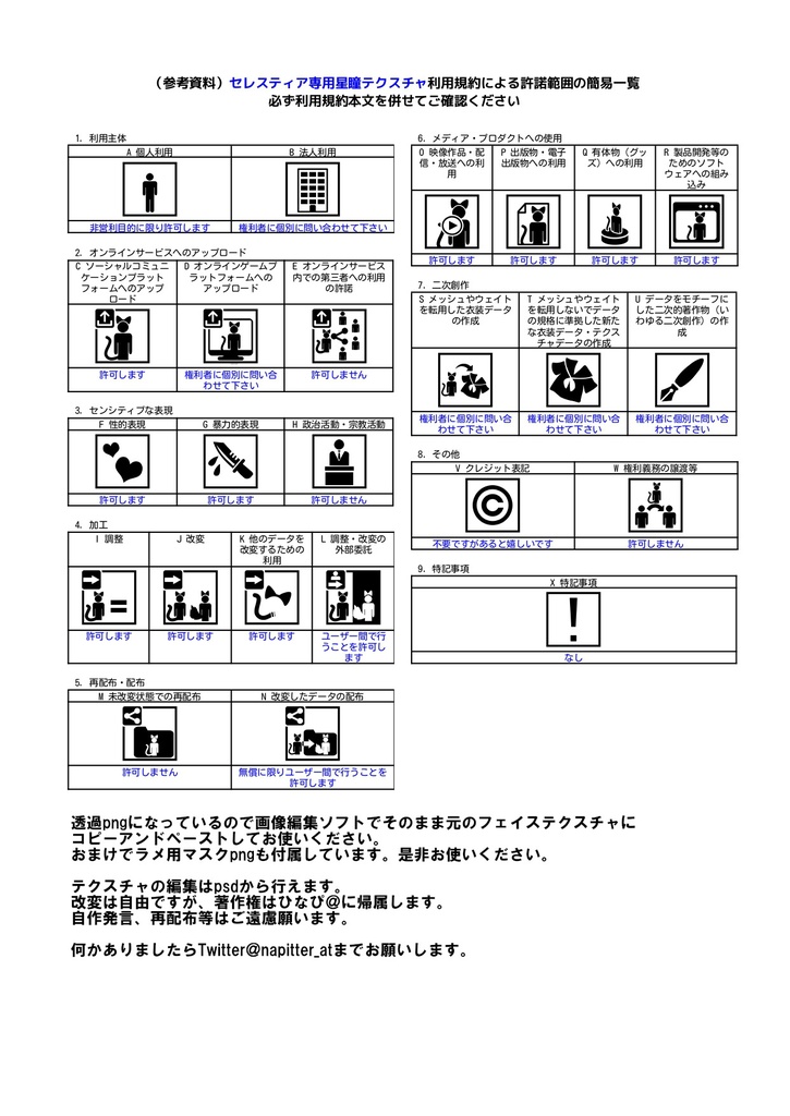 セレスティア専用星瞳孔瞳テクスチャ
