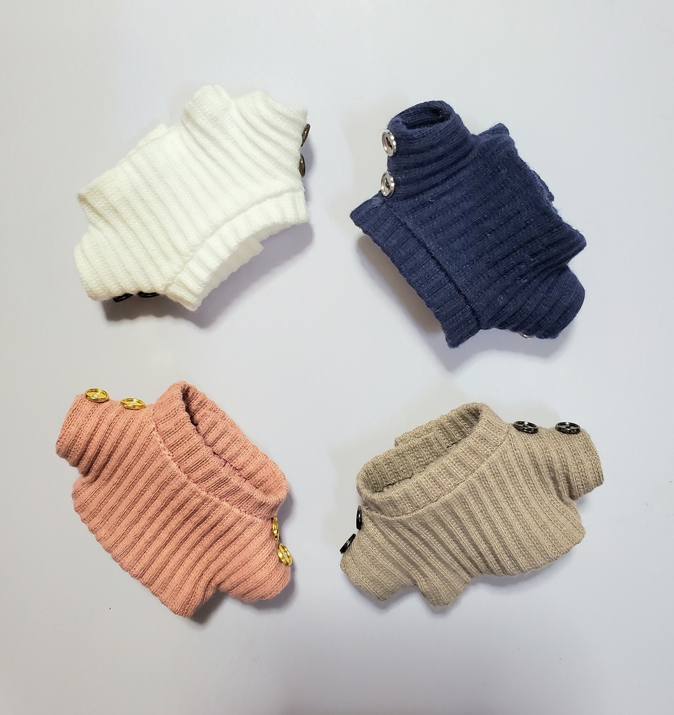 10cmネックリブニット