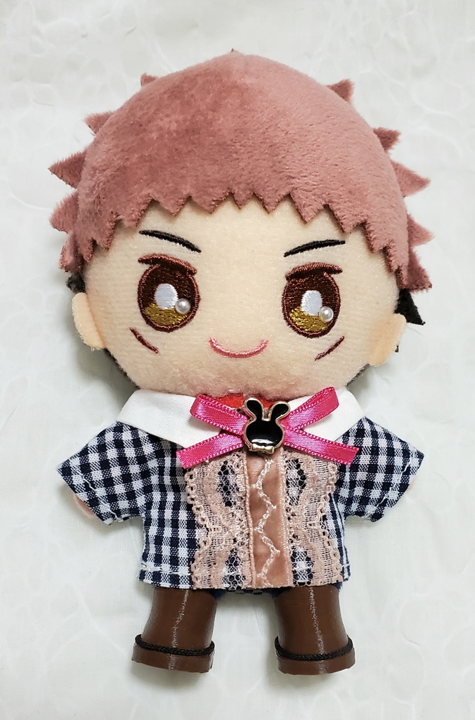 うさぎリボンのギンガムチェックシャツ