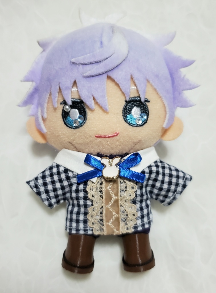 うさぎリボンのギンガムチェックシャツ