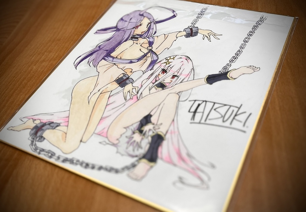描き下ろし色紙