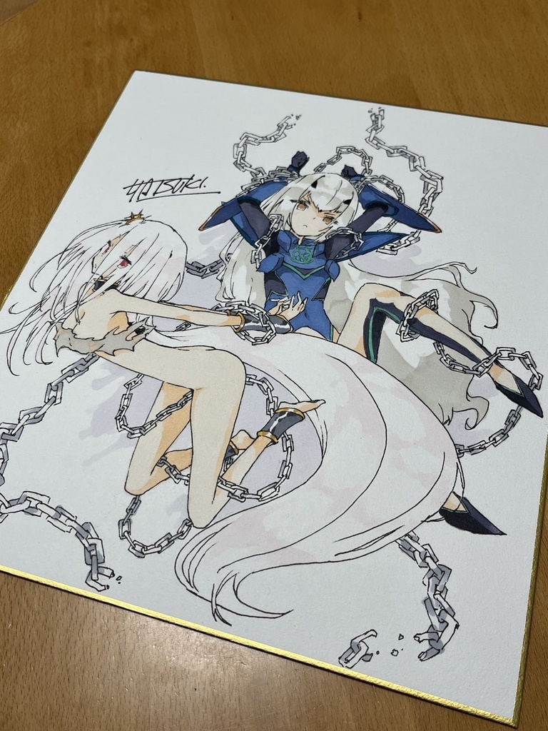 書き下ろし色紙
