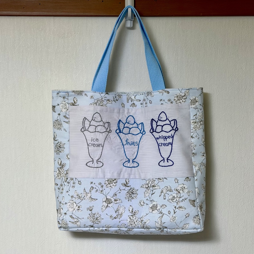 言語からなるパフェ しかくまちトート