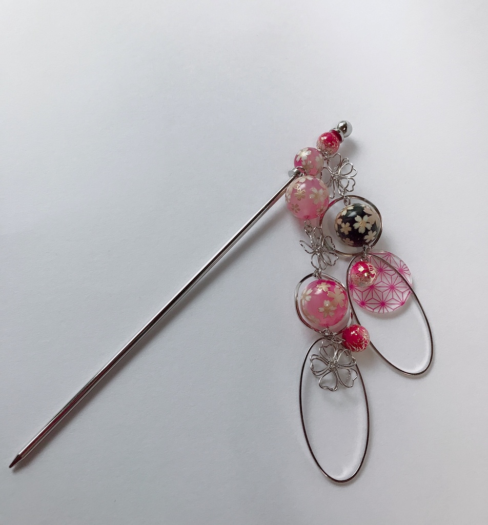 桜のじゃらじゃら簪