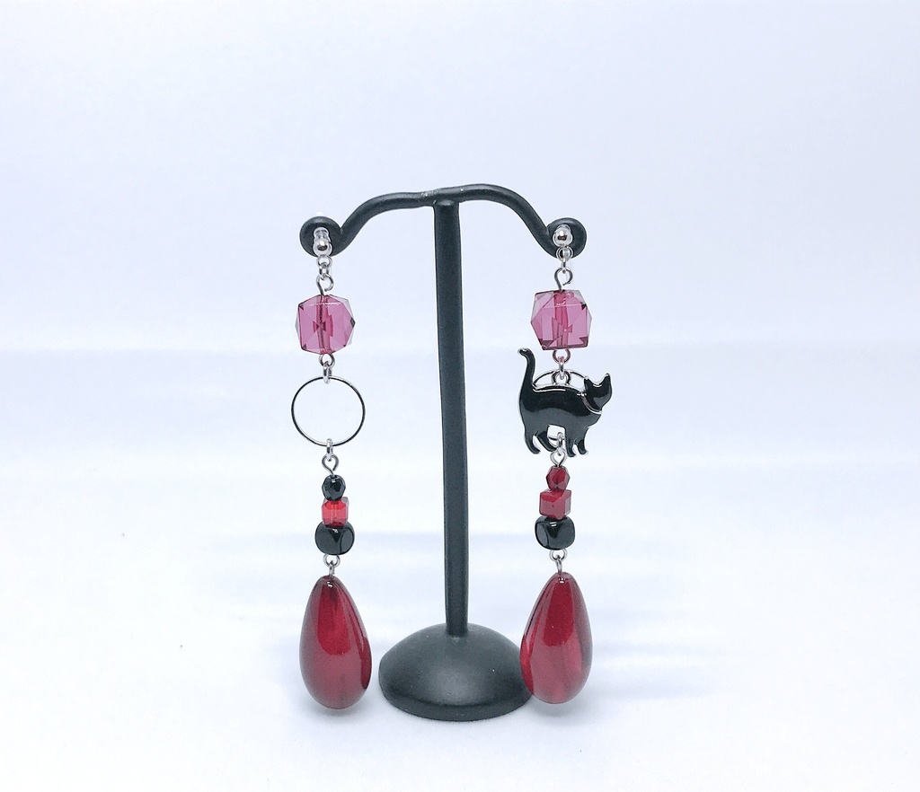 くろねこイヤリング