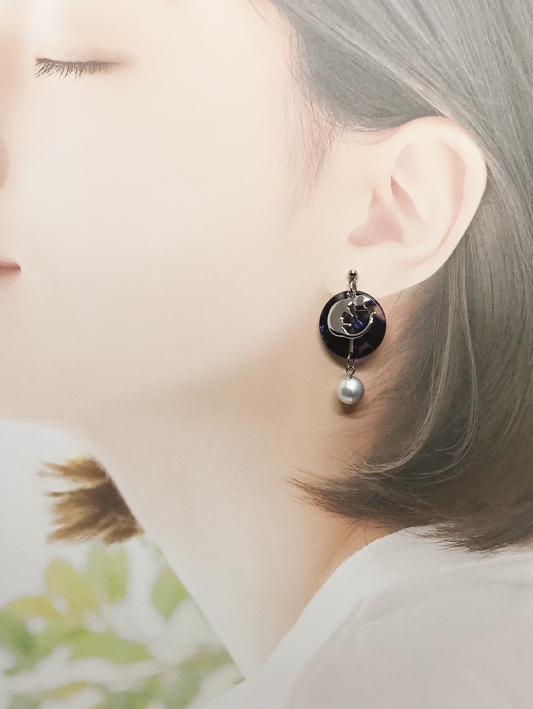 夜空とねこ イヤリング*ピアス*