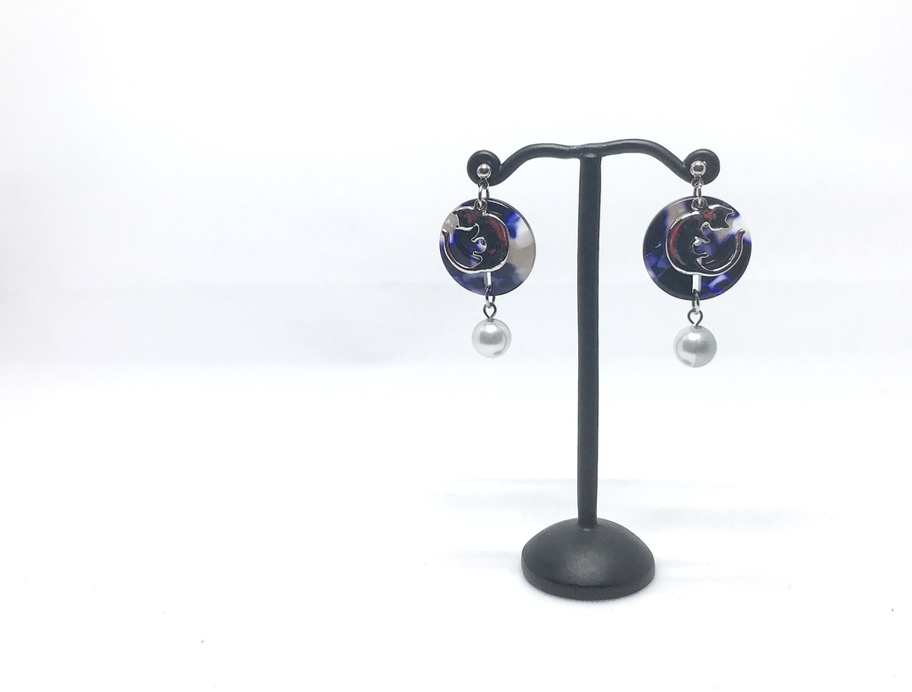 夜空とねこ イヤリング*ピアス*