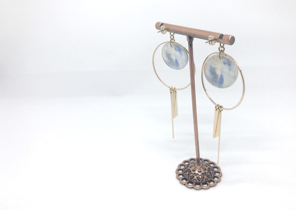 アースカラー フープイヤリング*ピアス*