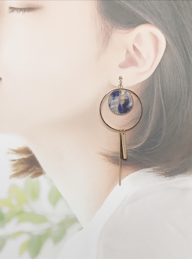 アースカラー フープイヤリング*ピアス*