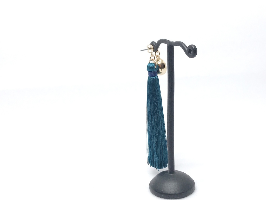 (片耳用)海のしずくとタッセルイヤリング*ピアス*