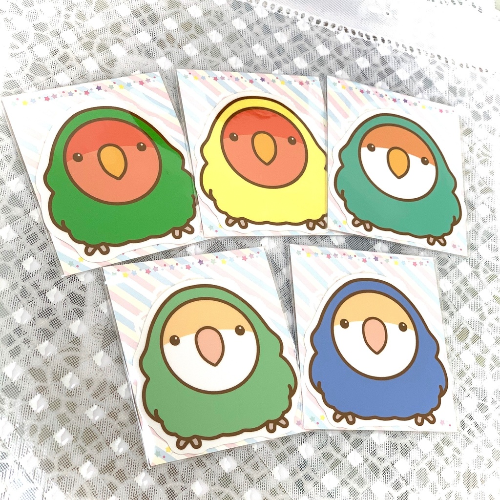 コザクラインコ・耐水ステッカー