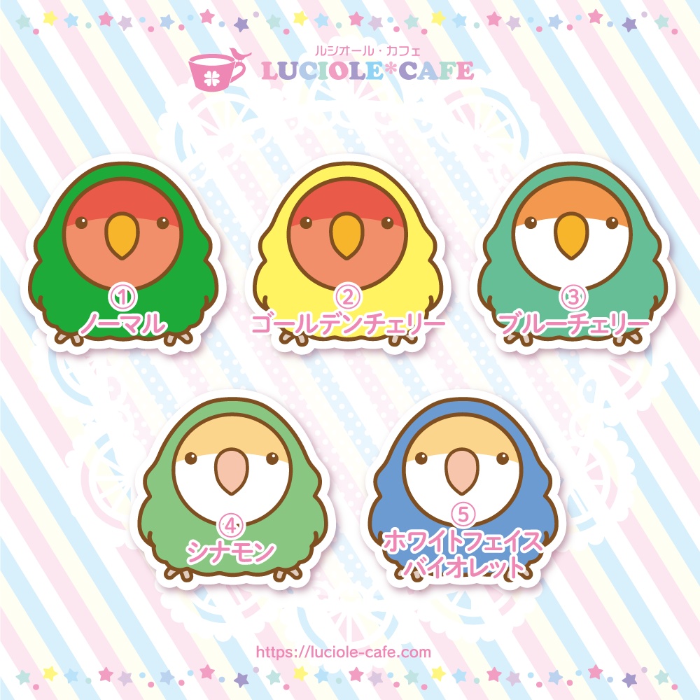 コザクラインコ・耐水ステッカー