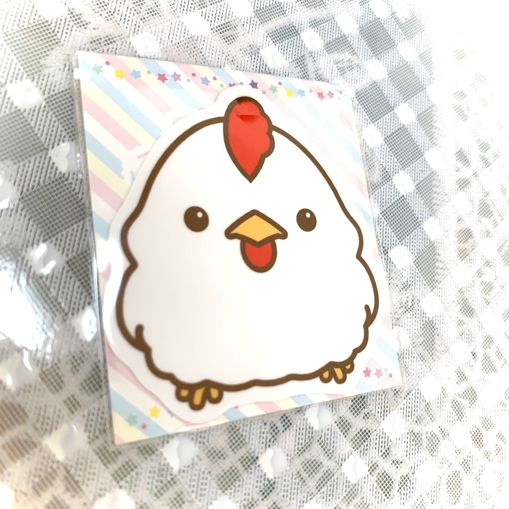 ニワトリ・耐水ステッカー