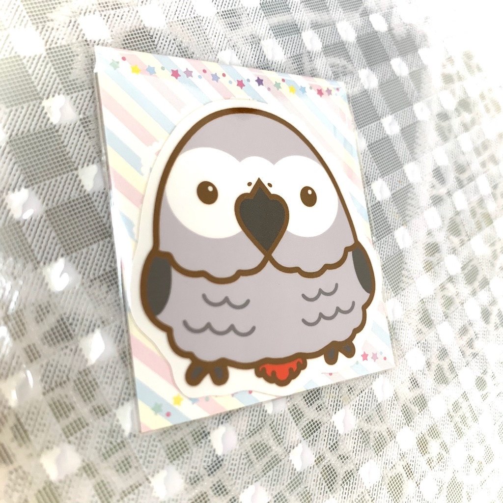 ヨウム・耐水ステッカー