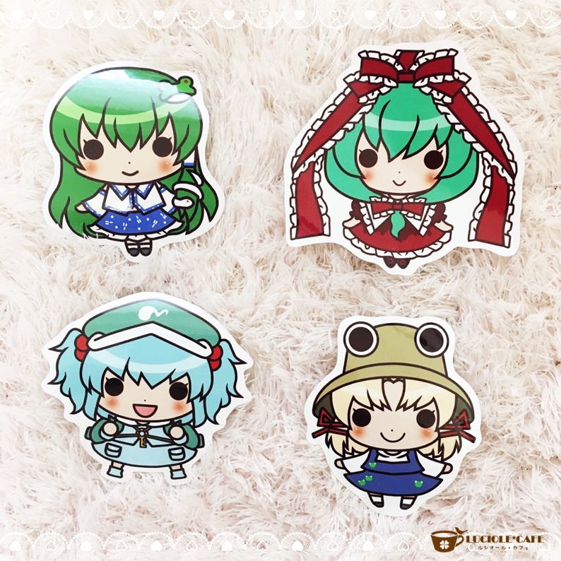 東方Project・ちびキャラステッカー【東方風神録】