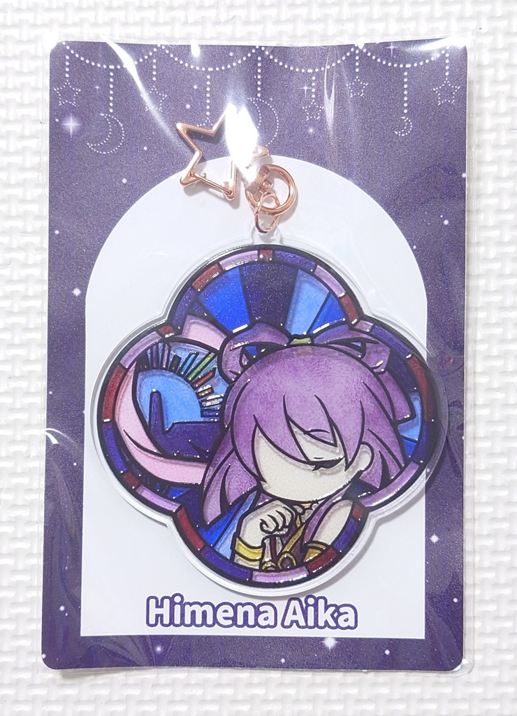 【パターンB】ステンドグラス風アクリルキーホルダー